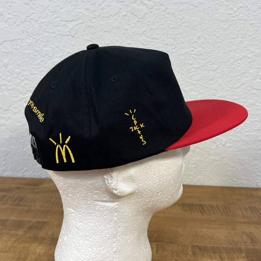 Travis Scott x McDonalds Arches Cactus Jack Black/Red & Brown SnapBack Hat Lot